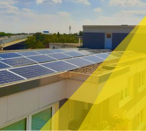 cubierta plana con placas solares
